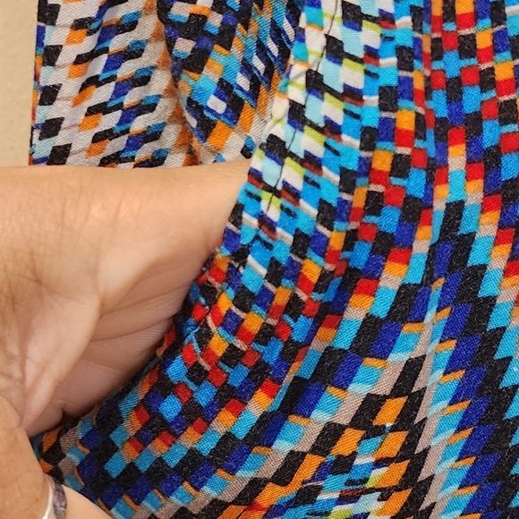 Dots Multicolor Zigzag Print Yogers Pants Size L - Picture 7 of 12